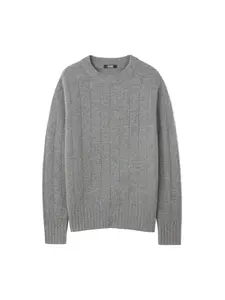 Square-Patterned Cashmere Sweater