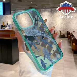 Case for iPhone 16 Pro Max 15 Plus 14 13 12 11 Whale Shark Wonders Non-Yellowing Shockproof Clear slim Protective Softcase