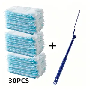30 Disposable Heavy Duty Duster Refills + 90cm Extendable Handle – Perfect for Whole House Deep