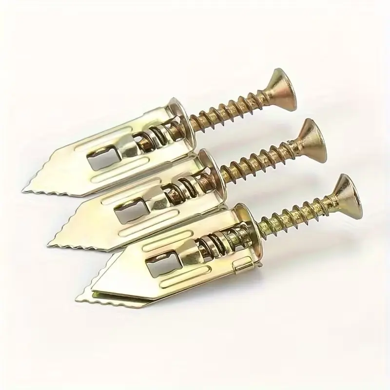 Self-Drilling Drywall Anchors with Screws, Metal Expansion Screws for Gypsum Board, Heavy Duty Fastening, No Drill Needed, 50/100 Pieces, Drywall Anchors Kit