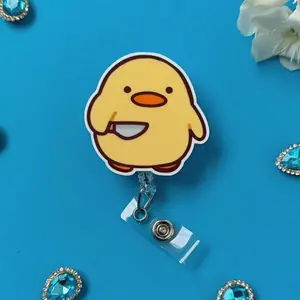 Funny Duck Badge Reel, Badge Reel for Nurse, Cutest Duck ID Holder Gifts for Friends