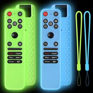 [2-Pack]  Remote Cover for  Magic Remote - Protective  Case Compatible with 2025  OLED TV Series, Anti-Slip Design, Fits MR25GA Model (Glow Green and Blue)