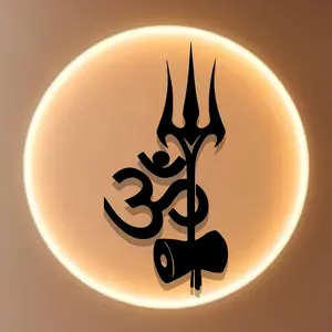 Hinduism Symbol Wall Art, 1 Count Modern Iron Wall Decor, Wall Hanging Ornament for Home Living Room Bedroom Office, Religious