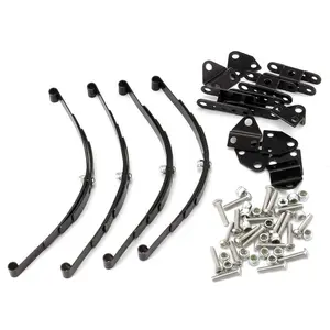 4Pcs 1/10 Durable Auto Leaf Springs Set, Black High-Lift Chassis RC Crawler Parts, Compatible with 1/10 D90 RC Crawler Cars, Durable Auto Parts