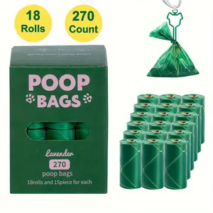 270/540/1080 Count Leak Proof Extra Thick Dog Poop Bags - Lavender Scented Refill Rolls for Dogs, Durable Waste Bags with Easy Dispenser Roll for Clean Up, Poop Bags for Dogs