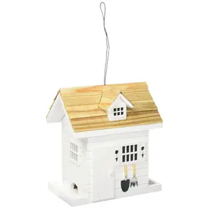 Potting Shed Bird Feeder - White