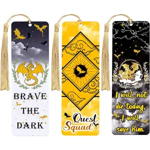 Onyx Storm  Bookmarks Dragon Merch for Men Women, Bookish Gifts for Book Lovers, Page Markers for Bookworms, Reading Tools and Stationery - Set of 3