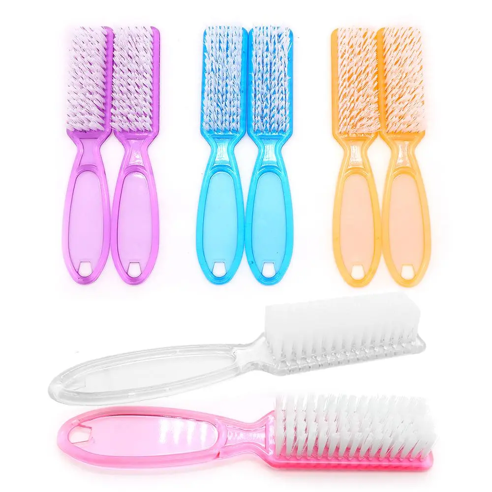 12Pcs Nail Brush Handle Grip For Cleaning Fingernails Toes Scrubber Manicure Pedicure Nail Supplies Nail Art Brushes Remove Dust