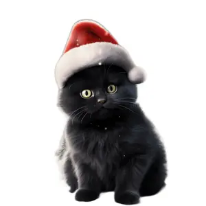 Christmas Cat, MB-00008, Sign For Wreath, 10x10" Metal Sign