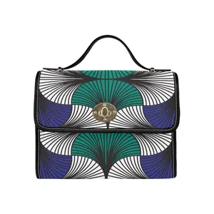 Multicolor Turquoise Ankara Print Handbag