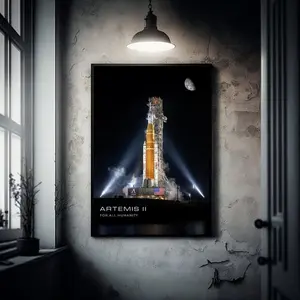 Artemis II Poster - NASA Orion Spacecraft Wall Art - Moon Mission Print - Space Lover Gift