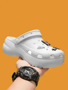 Men's Eva Hole Shoes, Classic Thick Sole Cloud Butterfly Design, Casual Summer Sandals, DIY Garden Slippers, Height-Boosting Comfort