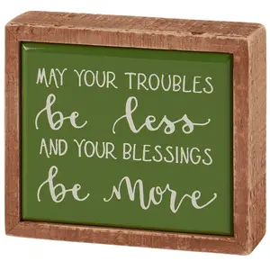 May Your Blessings Be More Box Sign