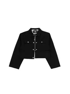 WOMEN'S BLACK ASYMMETRICAL JACKET