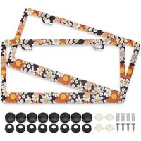 Black Retro Floral Daisy