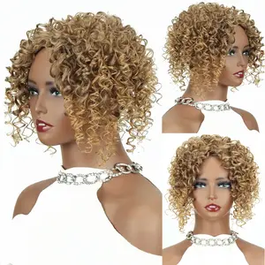 African Small Curl Hairpiece for Women  Fluffy Natural High-Temperature Synthetic Fiber Clip-in Hair Extension