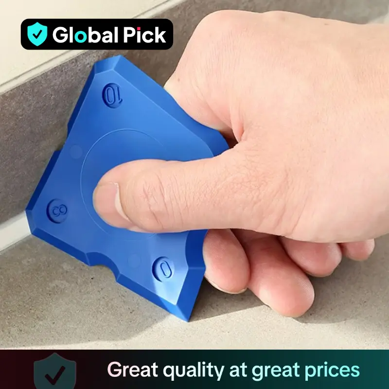 Silicone Caulk Remover & Finishing Tool, 4 Counts/set Silicone Caulking Tool Set, Plastic Silicone Scraper Tool for Kitchen Tile, Floor, Bathroom