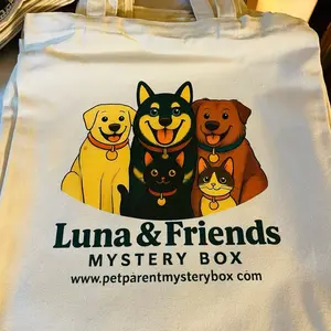 Luna & Friends Large Canvas Tote Bag