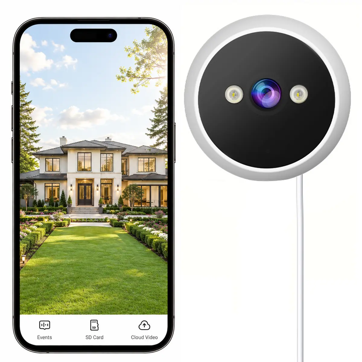 【Breaking The Price-100PCS】JOOAN 2.5K Window Security Camera Indoor/Outdoor 2.4GHz/5GHz WiFi, IP66 Waterproof, Color Night Vision, AI Motion Detection, Real-Time Alerts, Two-Way Audio, Easy Installation, 24/7 Recording, Works with Alexa