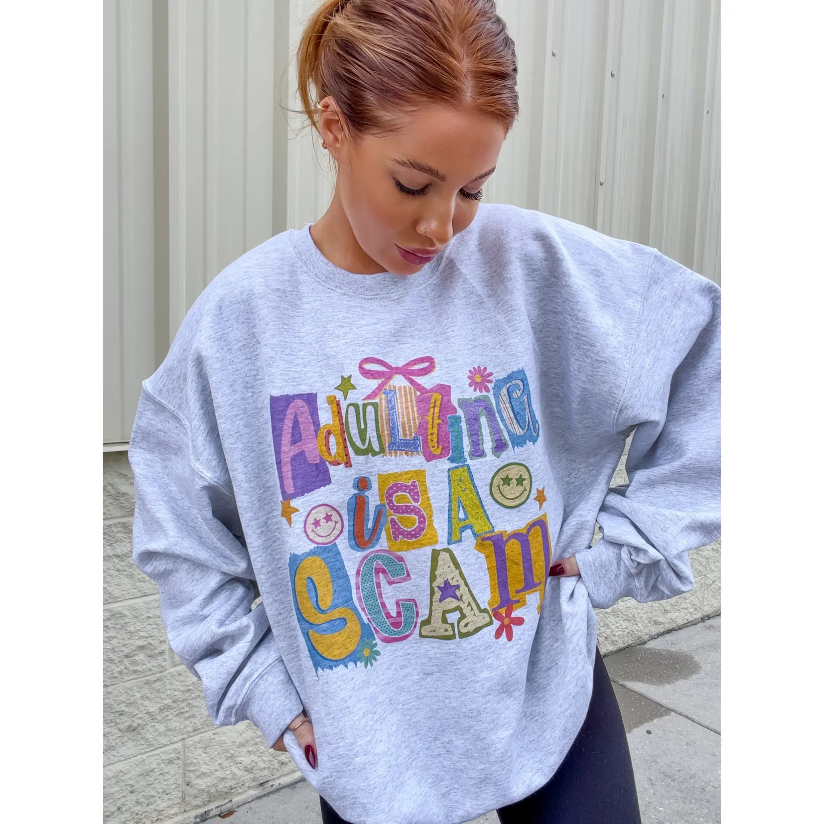 Adulting Scam Graphic Top