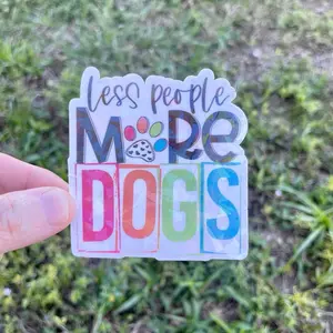 Less people, more dogs sticker