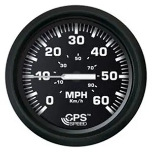 Faria Beede Instruments  Euro Black 4 in. Speedometer 60MPH - GPS