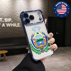 Costa Rica Coat of Arms Aesthetic Design Pattern Casing For iphone 16 15 14 13 12 Plus Pro Max Flaunt Mobile Phone Case TPU Drop Protection Shockproof Protector Vintage unique Fashion Trend Anti-scratch Stylish Smartphone Cover