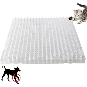 16" x 13"  Spike Mat Outdoor Indoor  Deterrent Scat Mat Keep Cats/Dogs Off Counter Pet Deterrent  Mats Plastic Mats with Spikes (18.3 Sq.ft) (10)