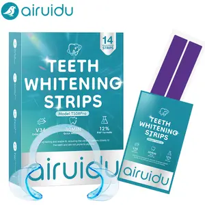 Airuidu Purple Teeth Whitening Strips, 14 Whiten Sessions Peroxide-Free, Non Sensitive Teeth Support, Free Cheek Retractor & Shade Guide, Coconut Mint, Colour Correction Enamel Protector, Yellow Teeth Stain Remover, whiter teeth #outdoor fun
