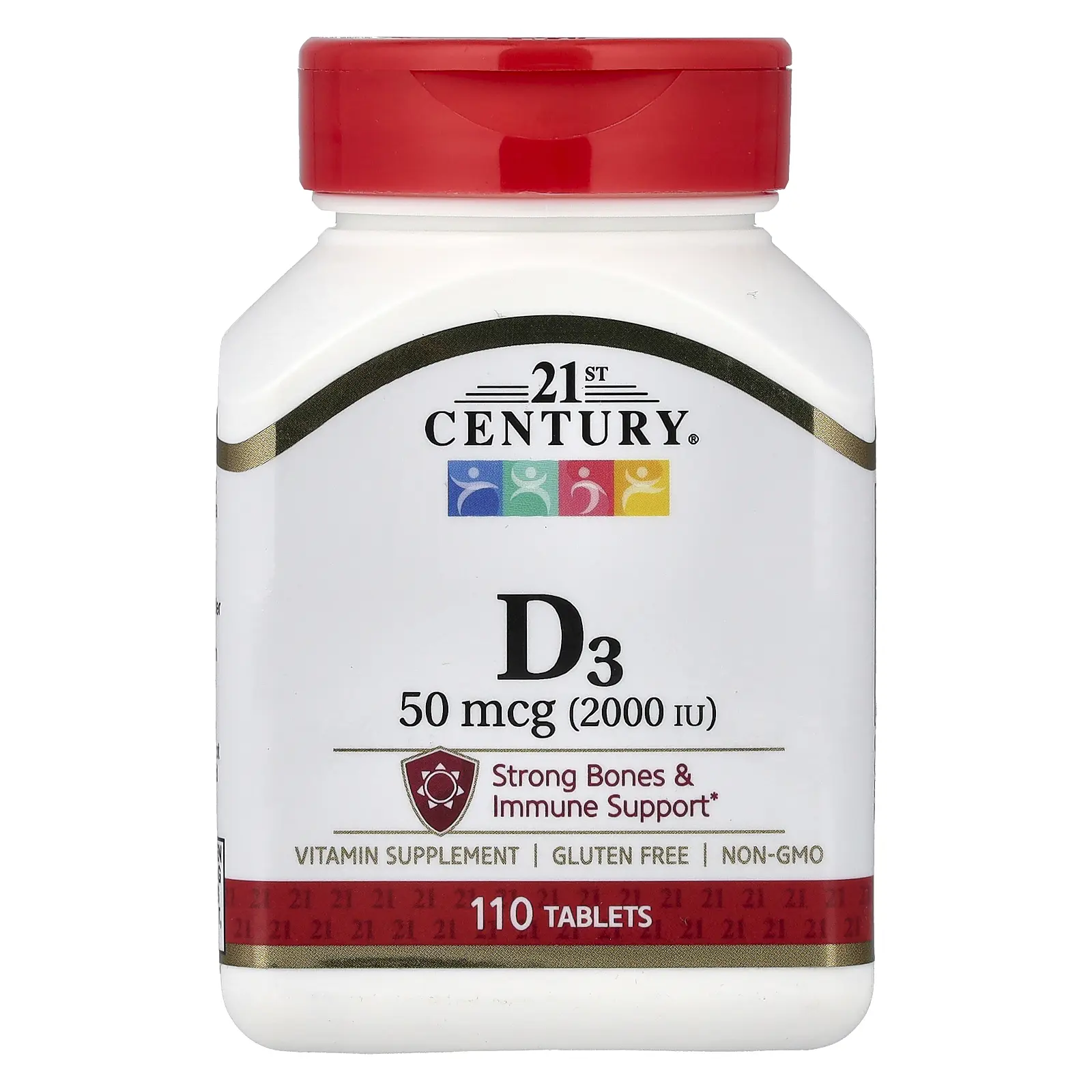 21st Century Vitamin D3, 50 mcg (2,000 IU), 110 Tablets