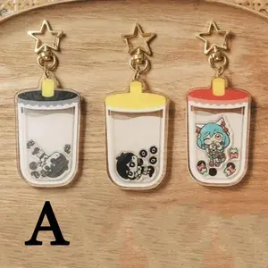 Game Omori Sunny Basil Cosplay Keychain Kawaii Acrylic Pendant Keyring Key Chain Bag Ornament Accessories Decoration Props