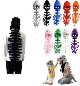Dinosaur Costume-3D Skeleton Design,Realistic Halloween Dinosaur Skeleton Costume,Themed Skull Party Cosplay Props