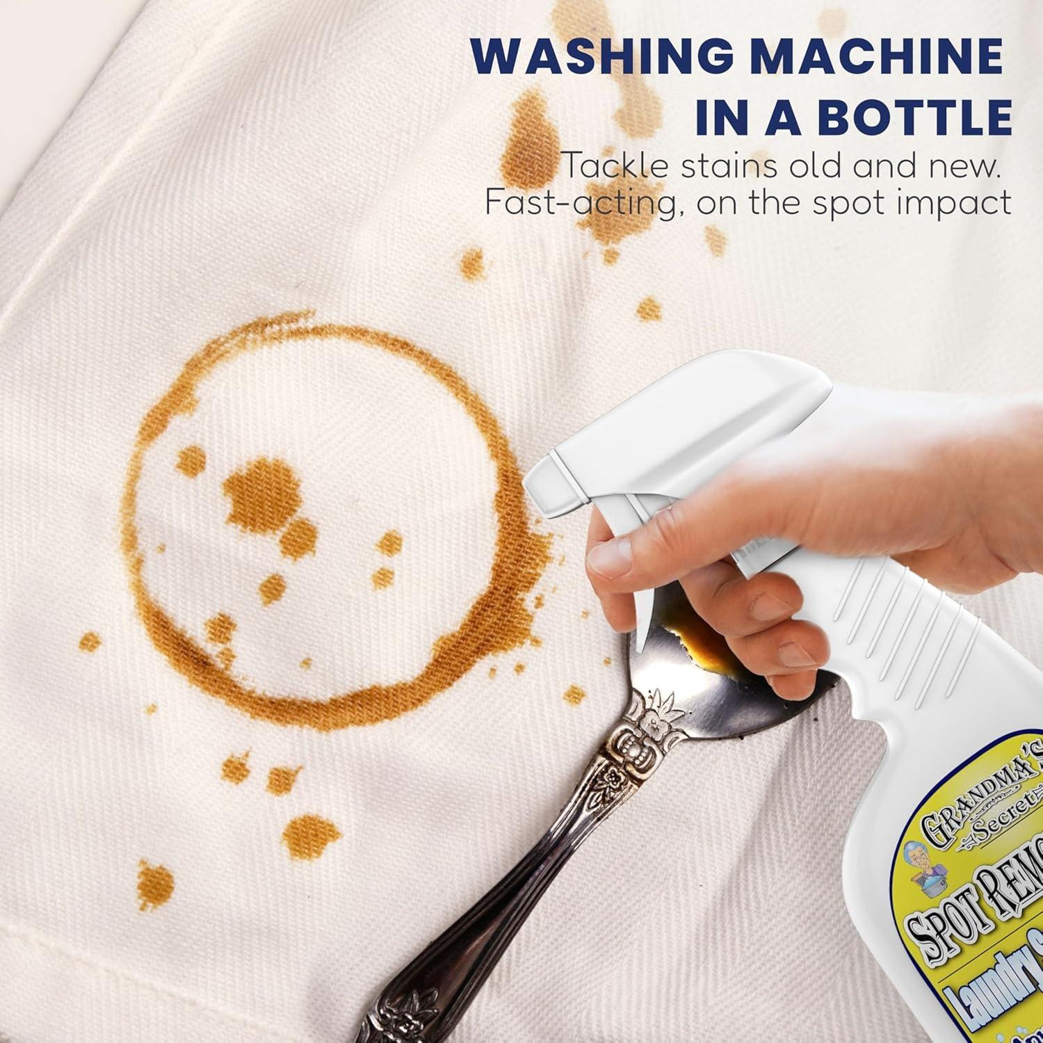 Grandma's Secret Spot Remover Laundry Spray -Chlorine, Bleach & Toxin-Free Stain Remover -  Oil, Paint, Blood & Pet Stains Household Cleaner Cleaning All-Purpose Scented
