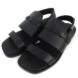 Pre-owned HERMÈS Calfskin Small Leather Goods Giacomo H logo Leather Sandals