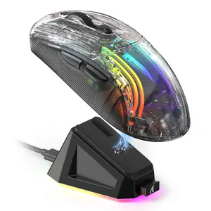 MAMBASNAKE X Attack Shark X2 PRO Wireless Gaming Mouse with Dual Mode BT5.0/2.4G, 3D RGB Lighting and Ergonomic 7 Buttons