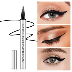 Waterproof Liquid Eyeliner Pen, Fine Brush Tip for Precision, All-Day Smudge-Proof with Satin Finish Cosmetic