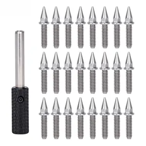 24pcs Hex Socket Screws for 1/10 1/8 Scale RC Crawler - Spiked Hexagon Bolts with Screwdriver (Fit SCX10, D90, TRX4)