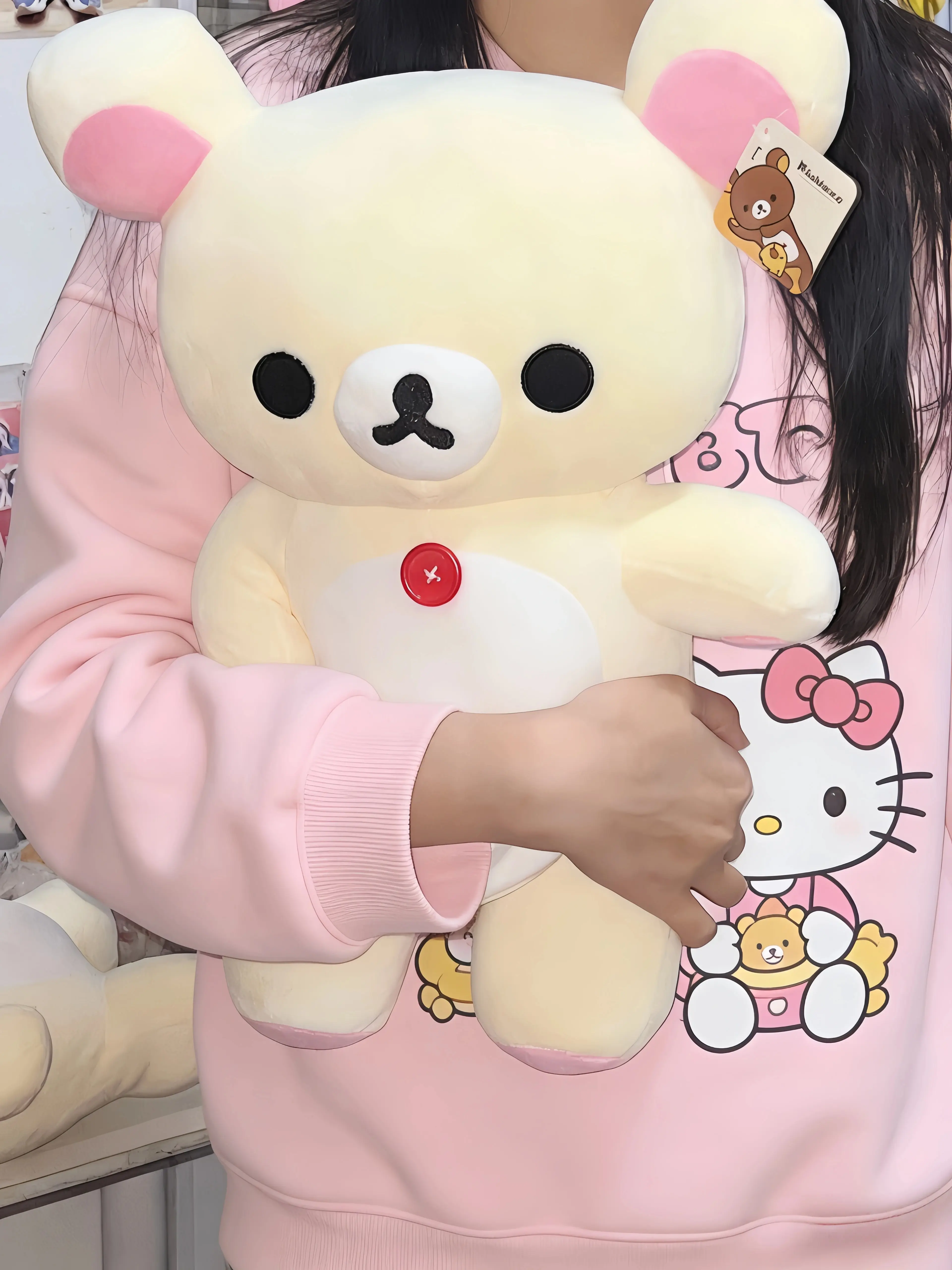 White Rilakkuma Plush Cute Animal Korilakkuma Bear Cute Rilakkuma Stuffed Doll Kuma Plushies Kawaii Room Deocr Toys Xmas Gift