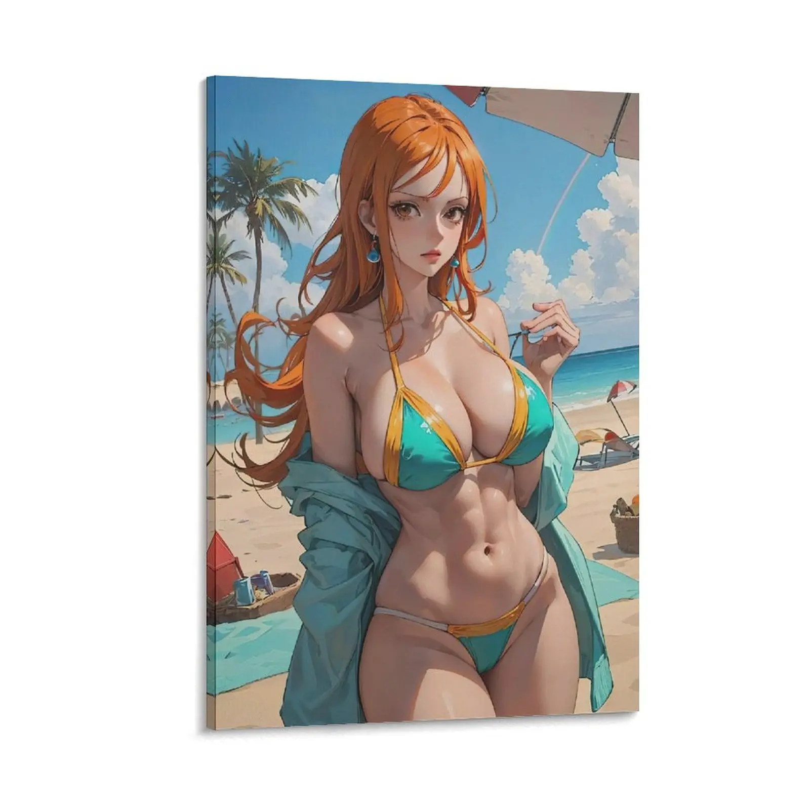 Add Anime Charm to Your Space with A Nami at Sea Canvas—perfect Decor for Modern Rooms And Dorms. Poster Canvas Wall Art For Bedroom Decor Bar Office Room Decor Gift