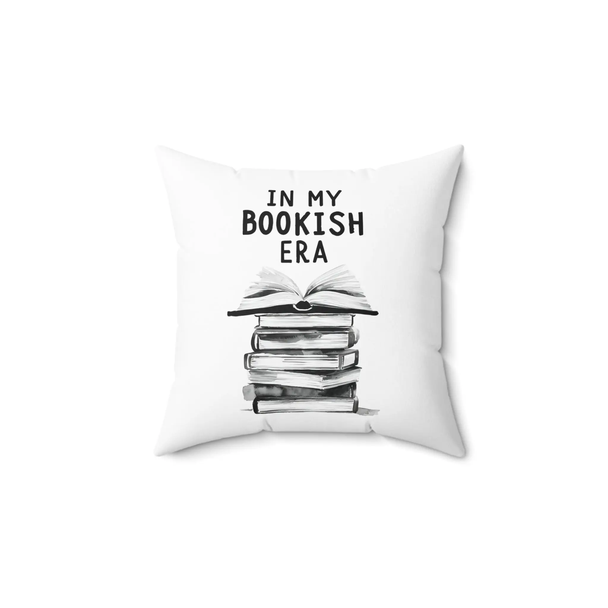 Book Lover's Square Pillow - 'In My Bookish Era' Decor