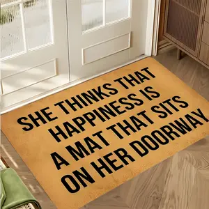 Funny Quote Doormat, Unique Design Entrance Rug, High-end Design Highly Absorbent Floor Mats, Anti-slip Quick drying Soft Carpets, Suitable for Multi-scenario, Indoor Outdoor Entrance Carpet Home Decor, Gifts for Family and Friends, Spring Rugs