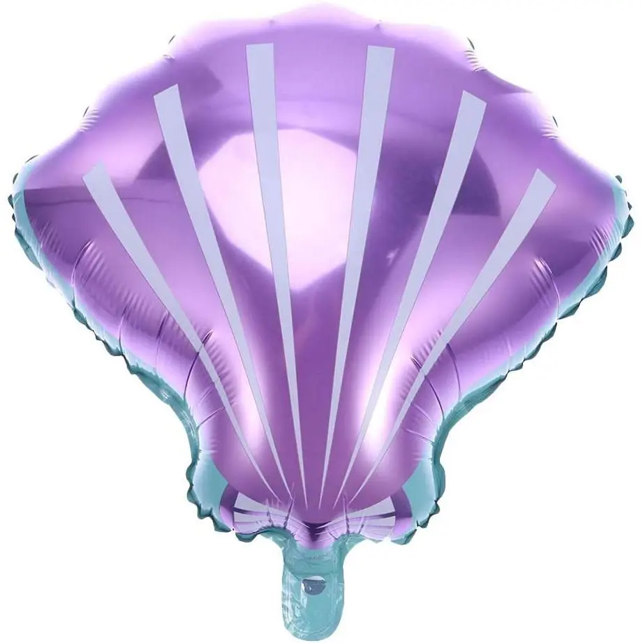 Purple Seashell Mylar Balloons - Sea Shell Foil Balloon (19 inches)
