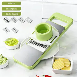 8 in 1 Vegetable Cutter, Stainless Steel Fruit Vegetable Slicer, Dicer, Grater, Kitchen Shredder, Time Saving Food Processor, Home Cooking Essential Tool, Utensils, Kitchen Gadgets, Vegetable Cutting Slicer