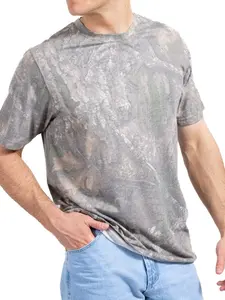 Men's Tri Blend Short Sleeve Crew Neck Camo Shirt | Realtree APX, Realtree Shirt For Men, Hunting 3D Shirt, Deer Hunting Tee, Camo Pattern Men Shirt