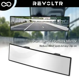Universal 11.81 Inch Panoramic Convex Mirror 300MM Interior Clip On Wide Angle HD Rearview Mirror Blind Spot Mirror for Car SUV Trucks Car Accessory Car Gadget Holiday Gift