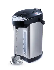 Commercial Chef Electric Hot Water Dispenser, 750W Stainless Steel Water Boiler with 5.8 Qt. Capacity, 360-Degree Base, 3 Dispensing Modes, Chlorine Removal, CHHWD10B, Stainless/Black