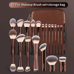 MAANGE Professional Makeup Brushes Set with Storage Bag for Foundation Powder Blush Eyeshadow Concealer Contour Travel Liquid Cream Powder Cosmetics Tool Kit