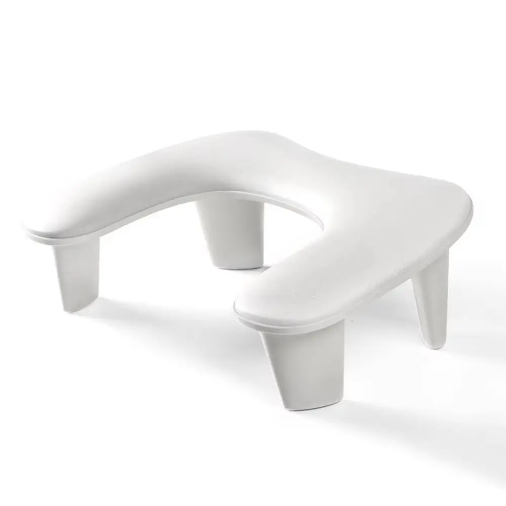 Professional PU Leather Manicure Arm Rest - U-Shaped Stand with Detachable Holder Cushion, Nail Supplies for Salons and Home Use
