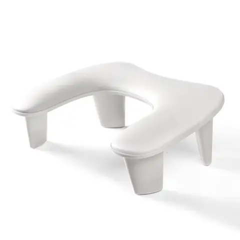 Professional PU Leather Manicure Arm Rest - U-Shaped Stand with Detachable Holder Cushion, Nail Supplies for Salons and Home Use
