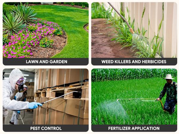 Battery Powered Backpack Sprayer 4.2Gallon, 45-90PSI Adjustable Pressure, 6 Hours Long Battery Life, Electric Backpack Garden Sprayer with 6 Spray Nozzles for Lawn, Garden, Yard